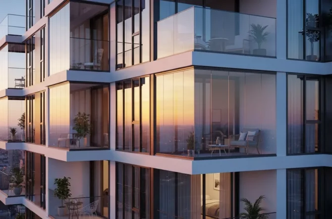 Fechamento de sacadas com vidro