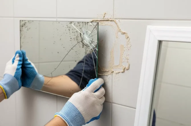 Substituição de vidros quebrados